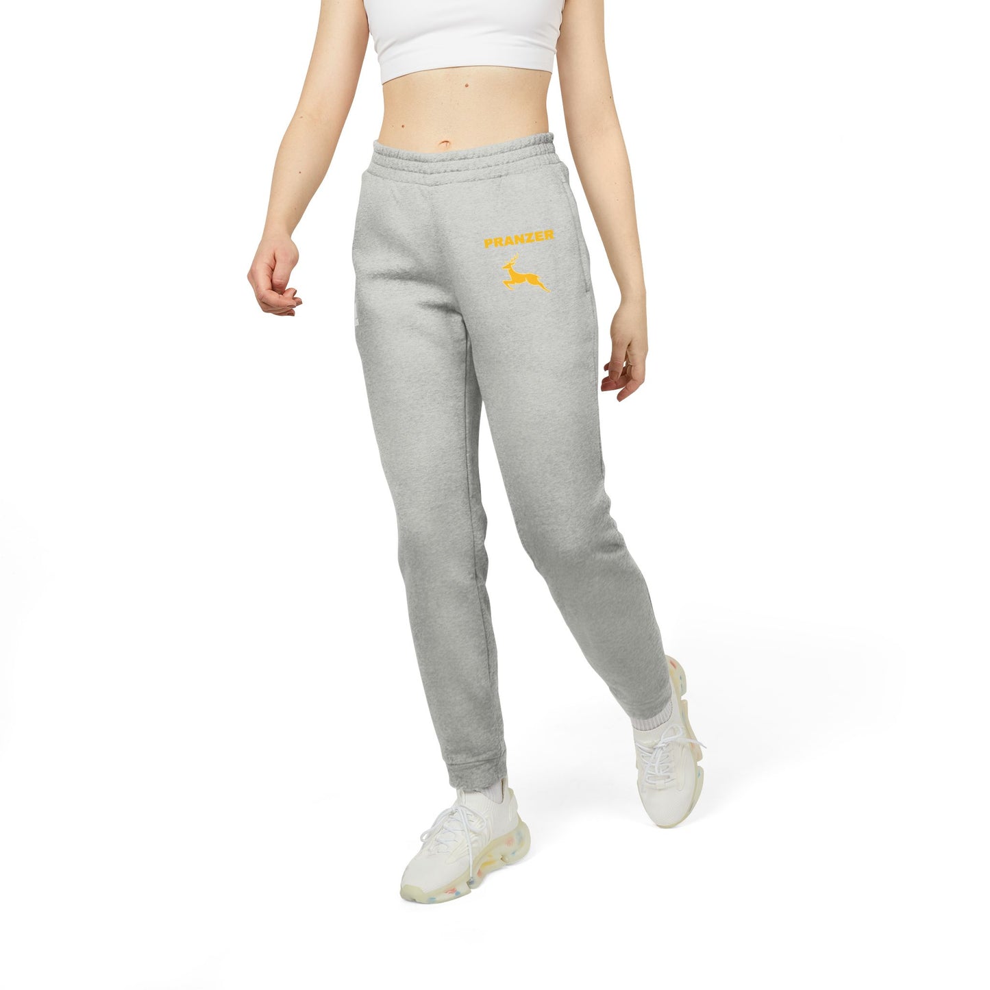 Cozy Fleece Joggers with Panzer Design - Unisex Athletic Pants